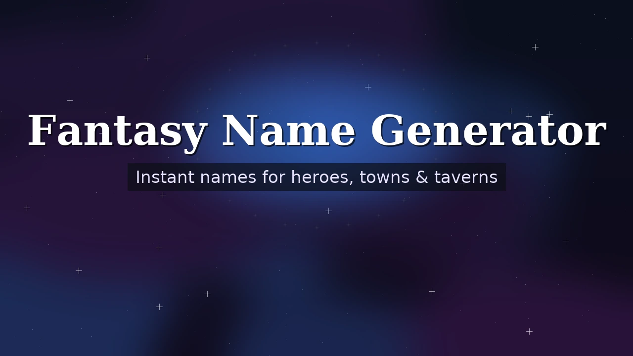 Fantasy Name Generator (App)